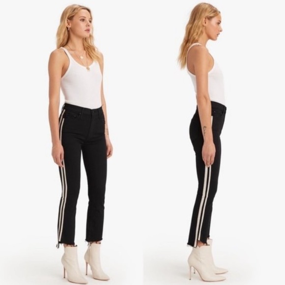 Mother Insider Crop Step Fray Jeans Guilty Racer - Picture 2 of 12